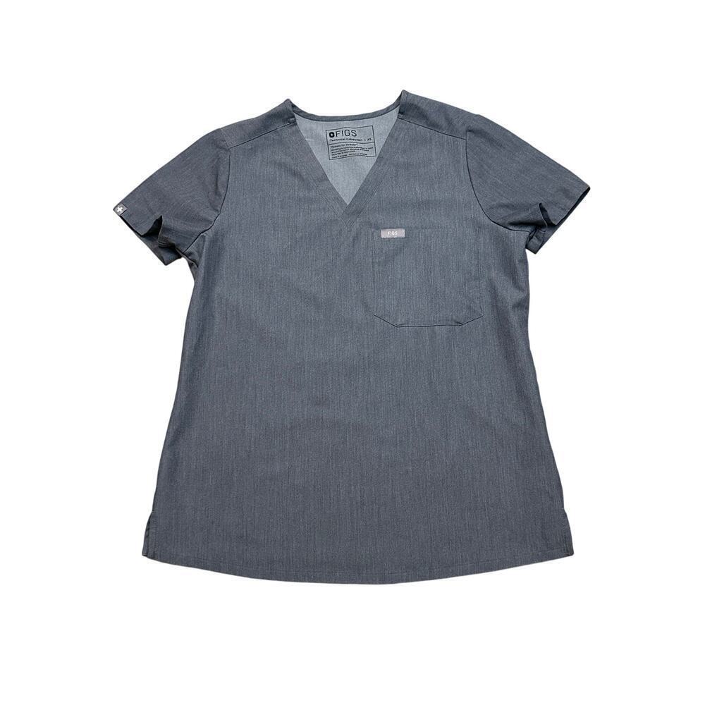 Figs Catarina One-Pocket Scrub Top GRAPHITE Extra Small